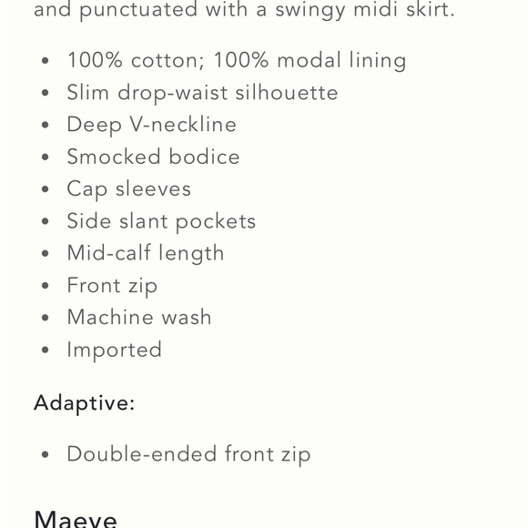 Anthropologie THE TOMMIE Midi Dress with Cap Sleeves - Picture 5 of 10